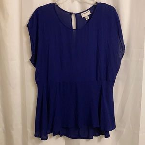 Ava & Viv high-low peplum top